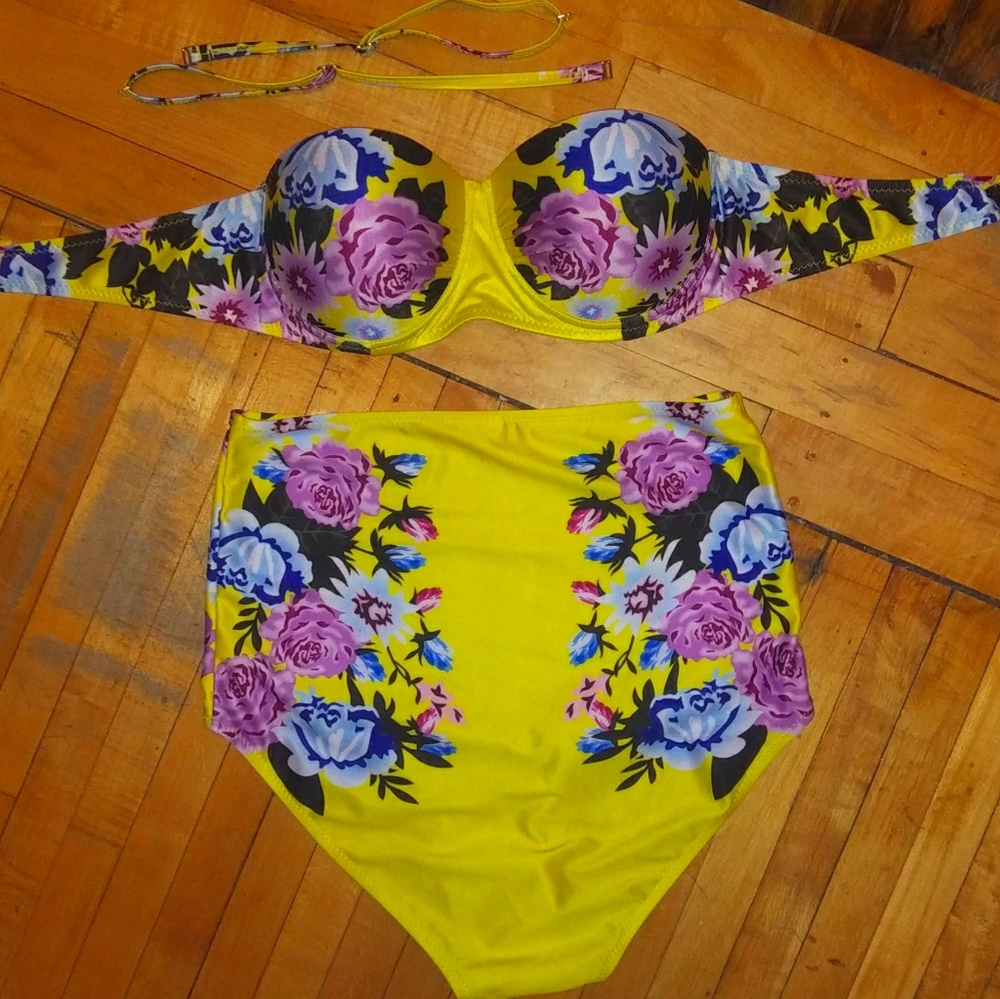 Two piece floral bikini